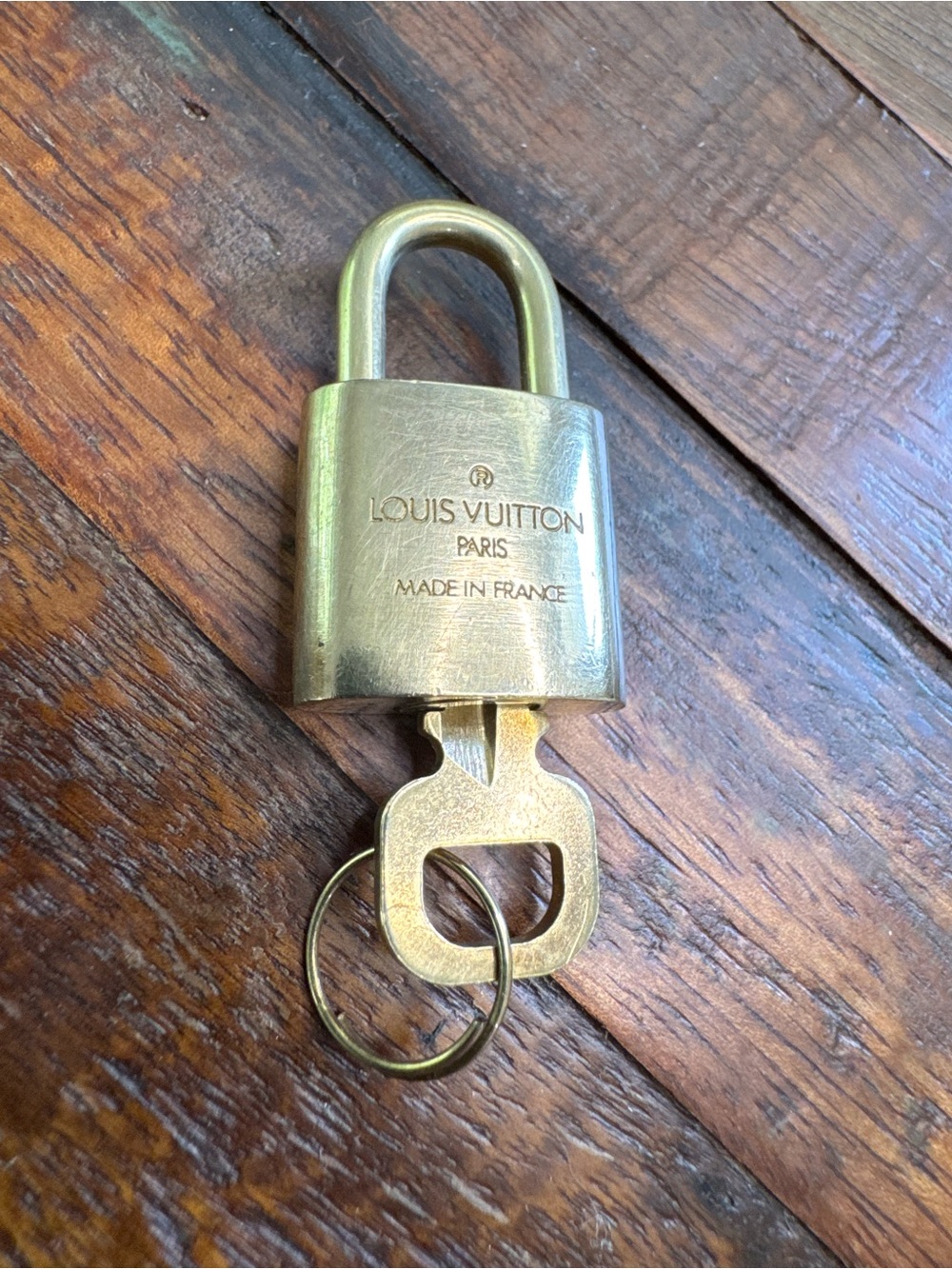 Louis Vuitton #306 Gold Padlock with Key - Picture 2 of 2